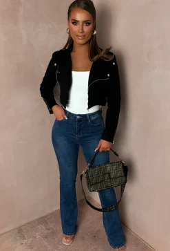 Christiane Mid Blue Stretch Push Up Flared Jeans