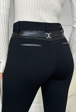 Fierce Chick Black Zip Detail Leggings
