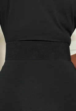 Hot Stuff Black Gold Detail Elasticated Belt