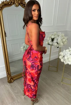 Hotter Than Ever Pink Abstract Flower Dress