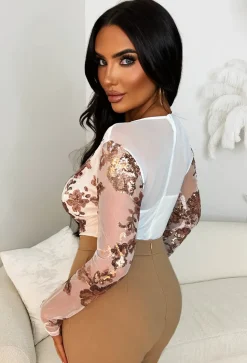 I See Fire Nude High Waisted Wide Leg Trousers
