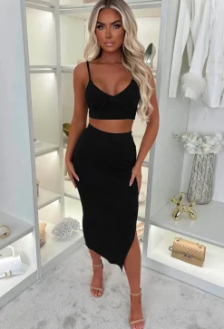 Kendra Black 3 Piece Knitted Set
