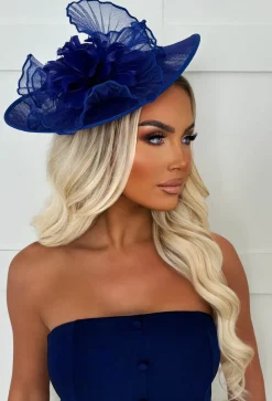 Material Girl Blue Floral Detail Fascinator