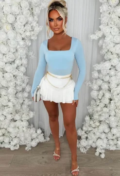 Misbehaving White Double Layer Skort