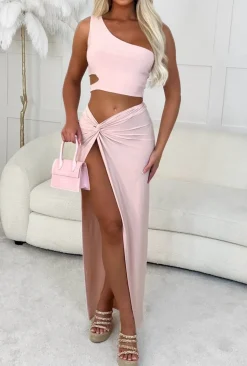 Vacay Paradise Blush Pink Maxi Skirt Co-Ord Set