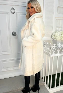 Wrap Up Tight Cream Teddy Belted Coat