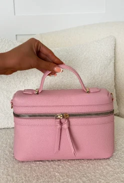 Xoxo Chic Light Pink Top Handle Vanity Bag